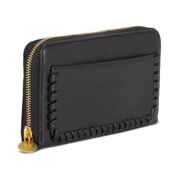 Style & Co Whip-Stitch Zip Wallet Women's Black Inner Compartments Zip Closure - Picture 7 of 13